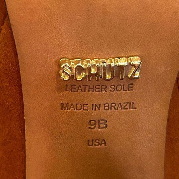 Schutz Ravan suede booties rust brown size 9 heeled from Revolve - Picture 11 of 11